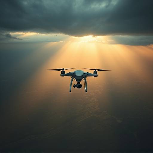Een drone-opname van een uitgestrekt landschap, deel van een documentaire over klimaatverandering en natuurbehoud.